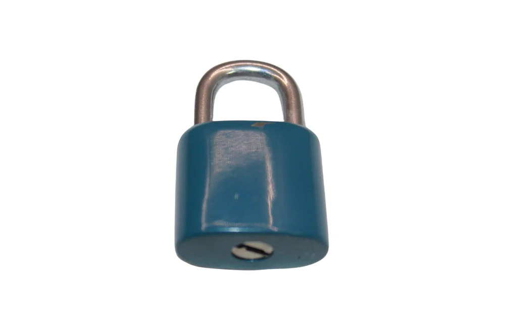 Diamond Brand Vintage Padlock Lock w/ 2 Key Dark Blue Original