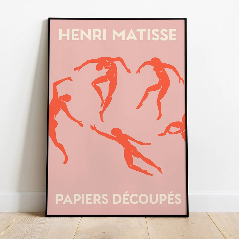 Nordic Exhibition Wall Art Canvas Painting Picasso Matisse Flower Market Lines Coral Leaf Print Abstract Dance Poster Home Decor