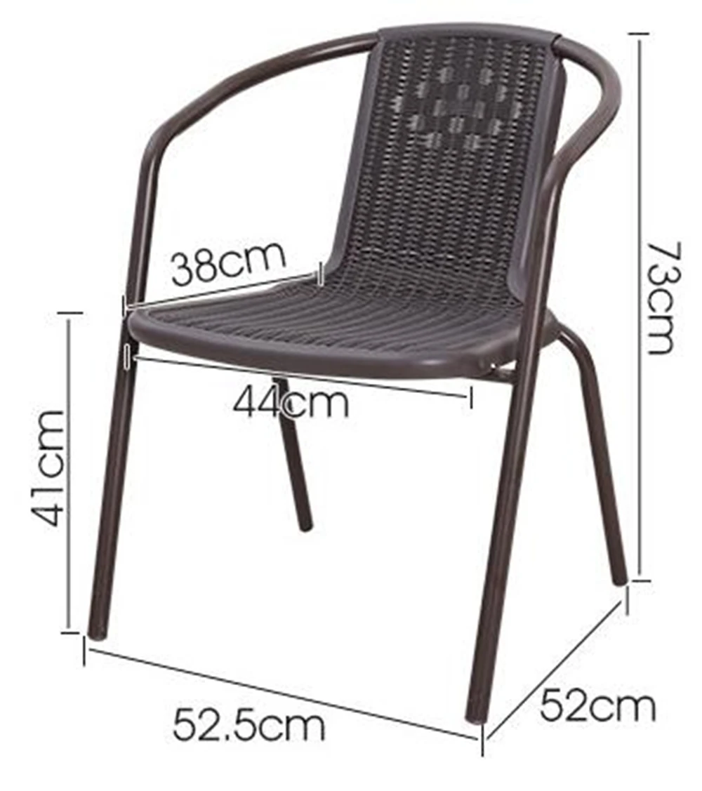 Juego de mesa de centro y sillas de jardín, muebles de comedor, conjunto de mimbre para balcón y jardín al aire libre