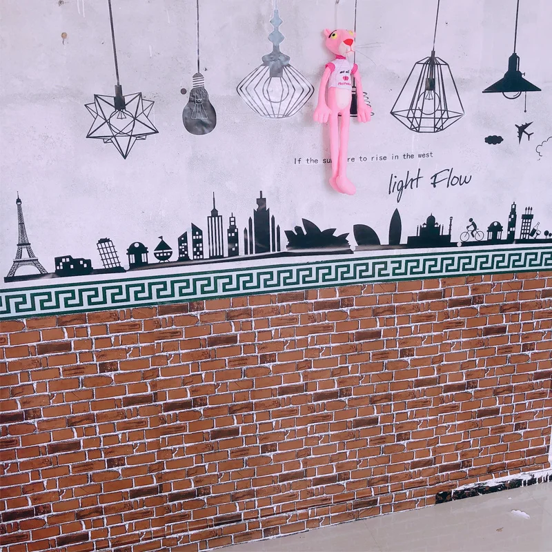 Tile Sticker Wall Sticker Peel & Stick Oil Proof Removable Colorfu Wall Border Buiding Blocks DIY for Kitchen Bathroom