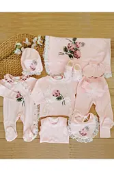 Baby Girl Natural Lux Cross-stitch Hospital Outlet Newborn Bay Soap Underwear Set 0-3Months