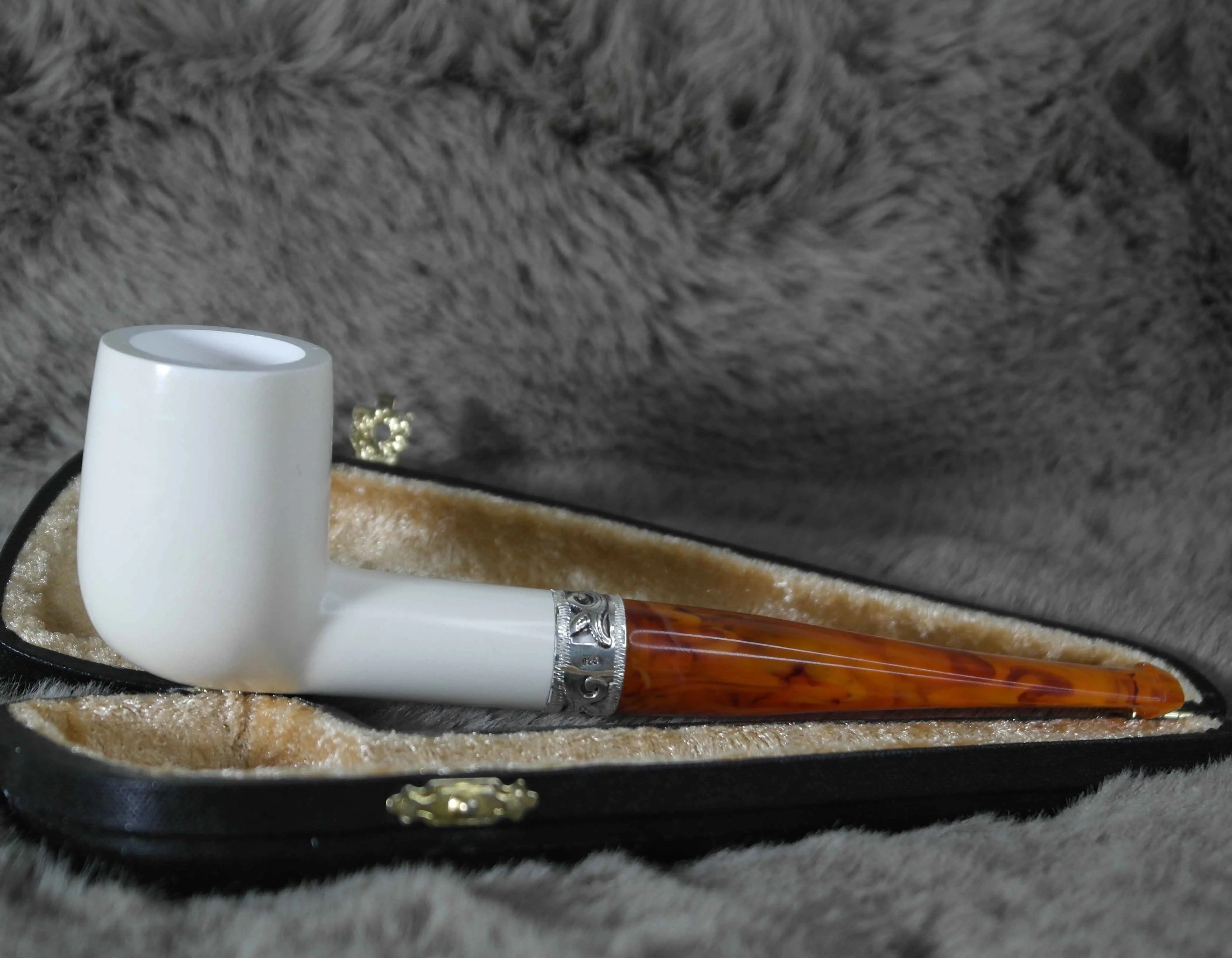 

Handmade Block Meerschaum Billiard Pipe