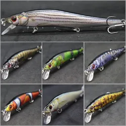 wLure Fishing Lure Minnow Crankbait Hard Bait Tight Wobble Slow Sinking Jerkbait Lifelike RealSkin Painting HM262S