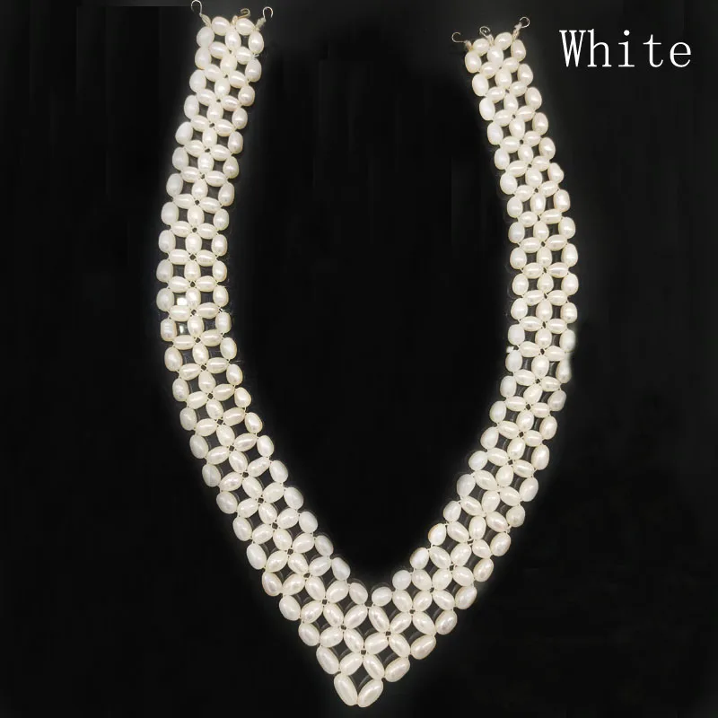 

16 inches Natural White 5-6mm High Luster Rice Pearls Necklace