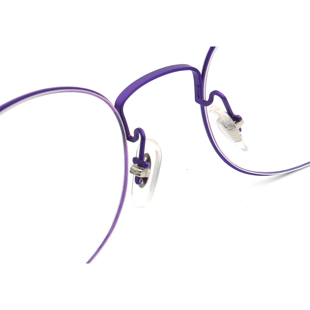 Vintage Men Round Eyeglasses Frame Women Optical Glasses Frames Classic Light Metal Spectacles Gold Red Blue Purple Rx Eyewear