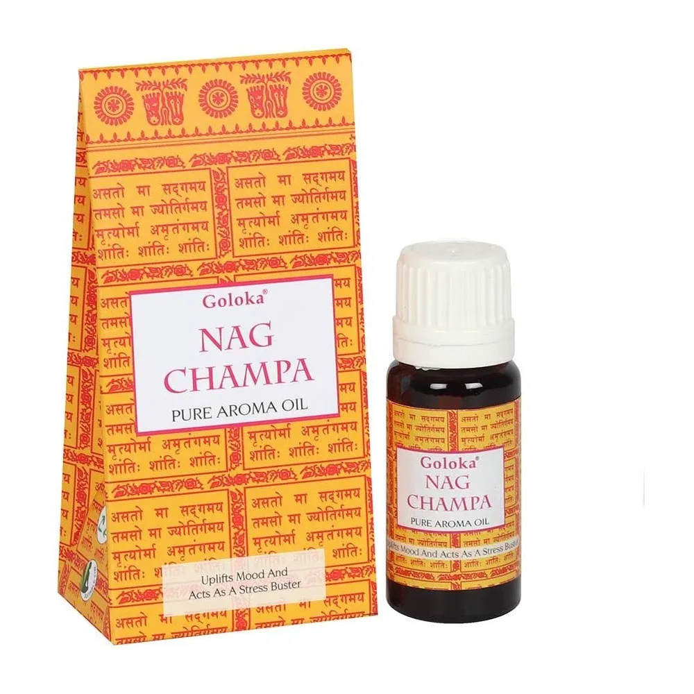 Nag Champa essential oil-10 ML Goloka essence-use in massages, topical applications and inhalation.