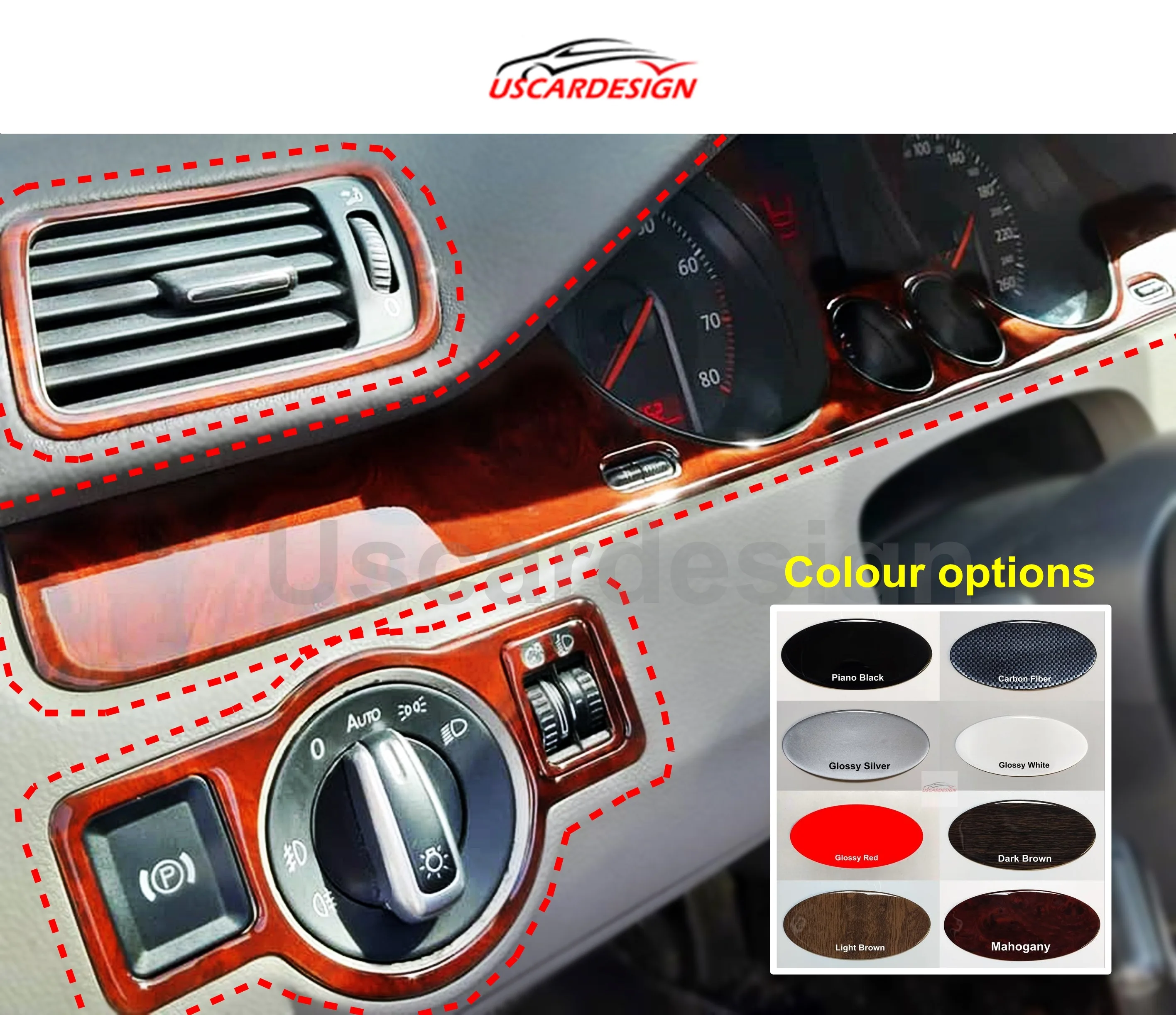 

For Vw Passat B5 (2005 - 2010) Full (Dashboard + Doors), Car Styling, Automobile Accessories, Trim Decors, Door Handle, Shifter