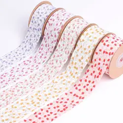 10 Yards 40mm double-sided flower ribbon DIY handmade material Headwear Hair bow clothing shoes hat accessories