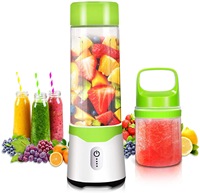 Portable Mini Blender 500 + 300ml Mini Mixer USB Refillable Juicer Cup Electric Blender with 6 Blades Portable Blender with Strainer for Fruit Vegetable Smoothie BPA Free