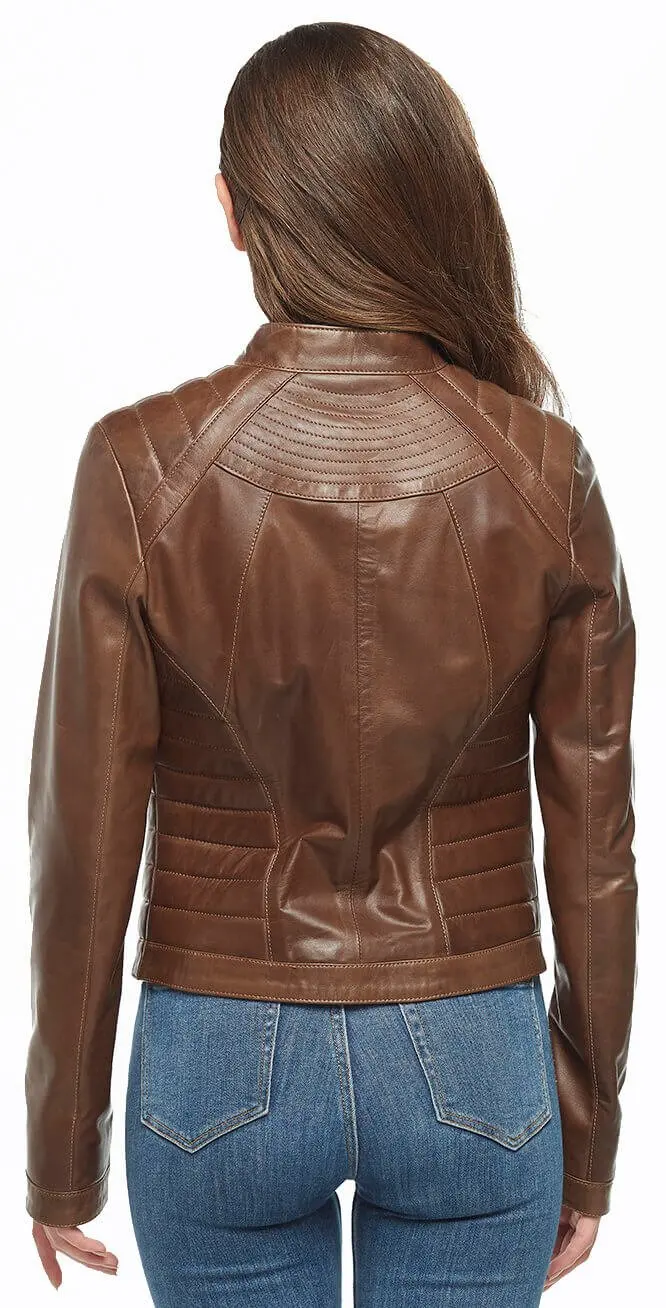 Chaqueta de piel auténtica para mujer, abrigo de piel de oveja, otoño e invierno, talla grande, Vintage, motero, Rosa, café, 2022