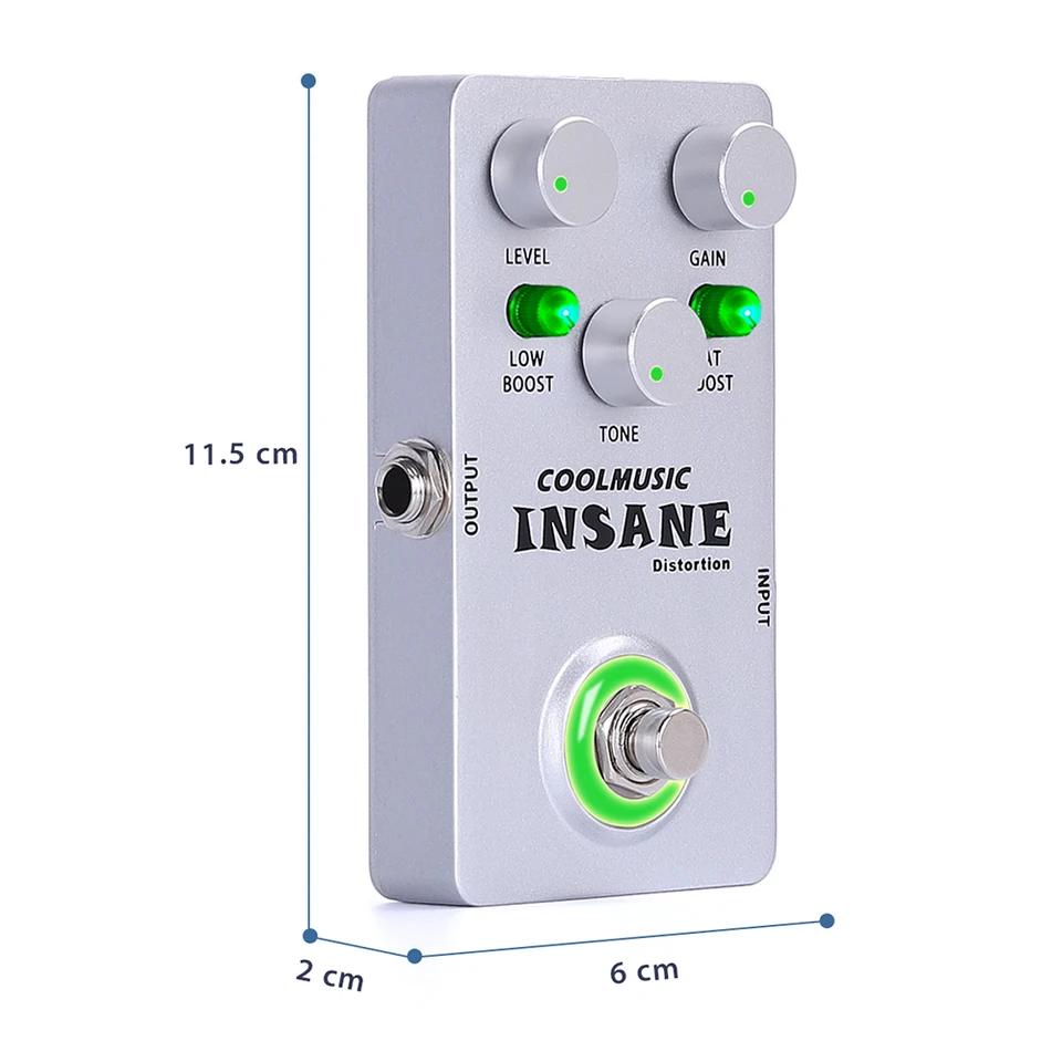 Electric Guitar Effects Pedal Coolmusic Stompbox Insane Distortion
