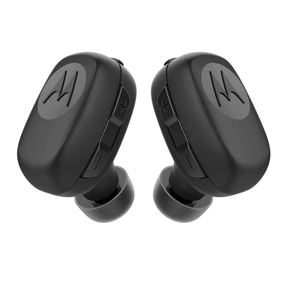 Mini wireless headphones with charger case MOTOROLA STREAM TWS - Alexa, Siri and Google Now compatible-Black