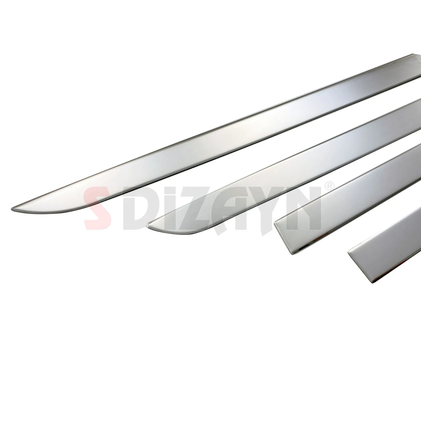 S Dizayn For Peugeot Rifter Chrome Side Door Trim Cover Stainless Steel 4 Pcs. Exterior Car Accessories Parts Auto Products