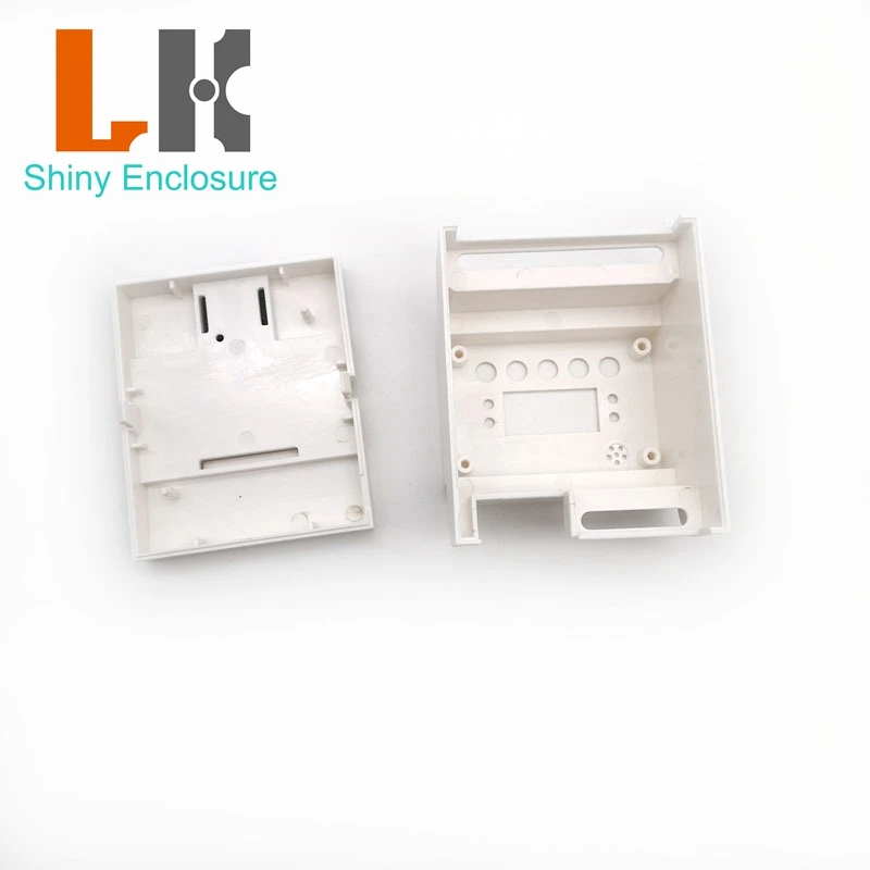 88x72x63mm DIY White Color DIN Rail PLC Electrical Shell Barrier Isolation Module Instrument Shell Plastic Case Junction Box