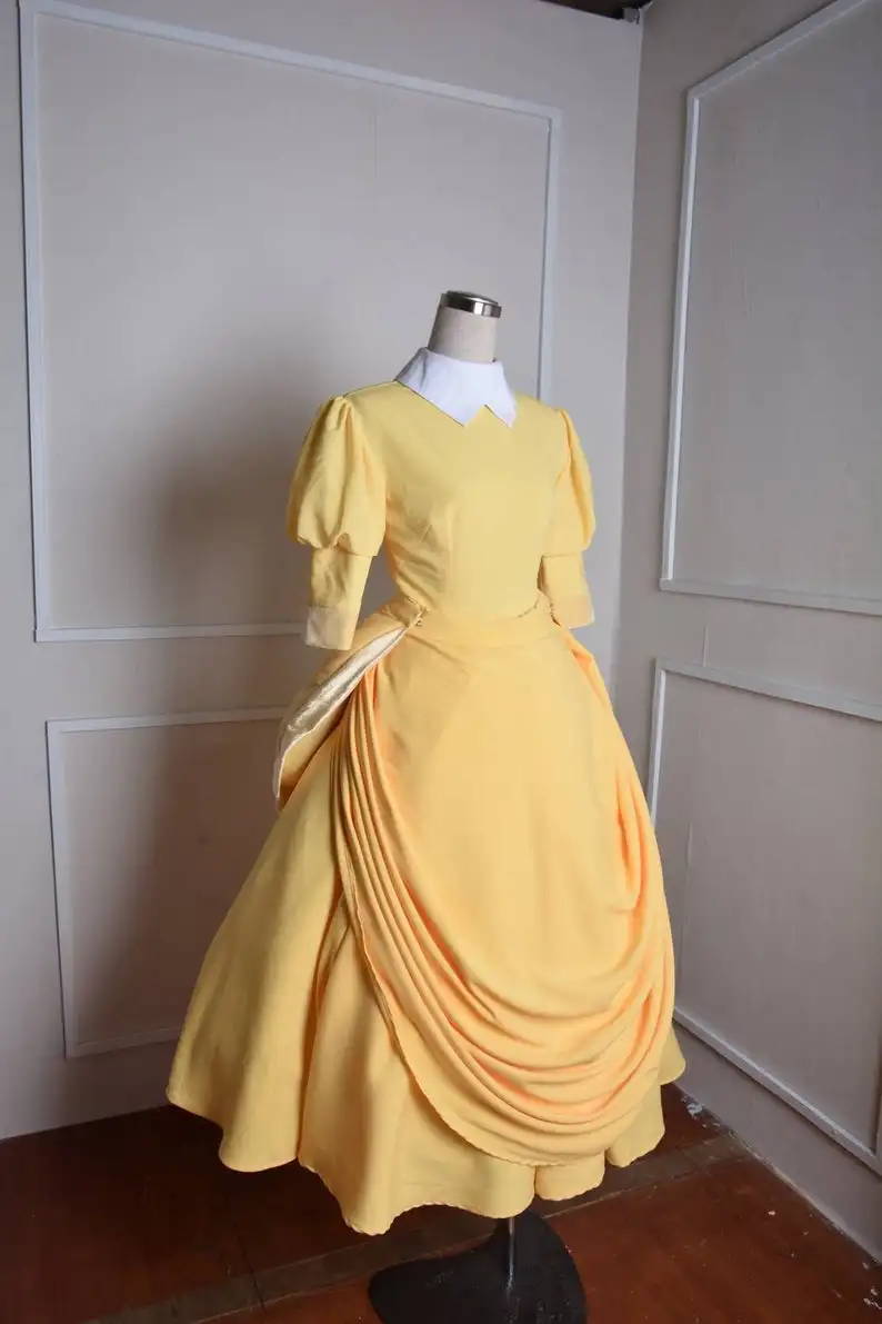 Jane Porter cosplay Costume Jane Porter dress Cosplay Costume Dress princess yellow gown dress custom made women adult