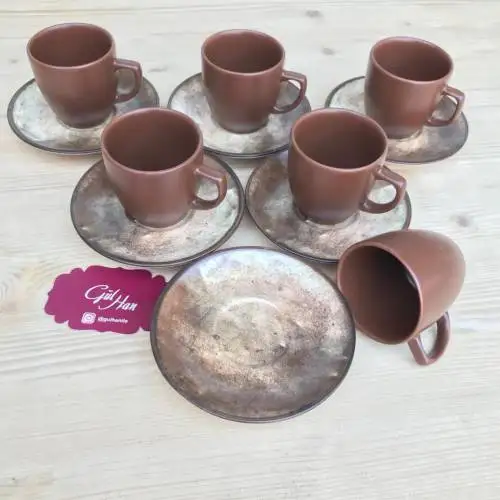 DOLBOVI Ceramic coffee cup Set 12 Piece Turkish Coffee Cup Turkish Tea Cup Set cup tea handmade bowl beautiful mugs turkish tea set vintage Saucer creative Glass latte cup service coffee Weights undefined kubki do kawy