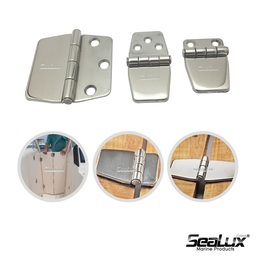 

Sealux Marine use Door Hinge with High Polished Cover 2 pcs per set Stainless steel 316 Mirror Polished for Boat Yacht