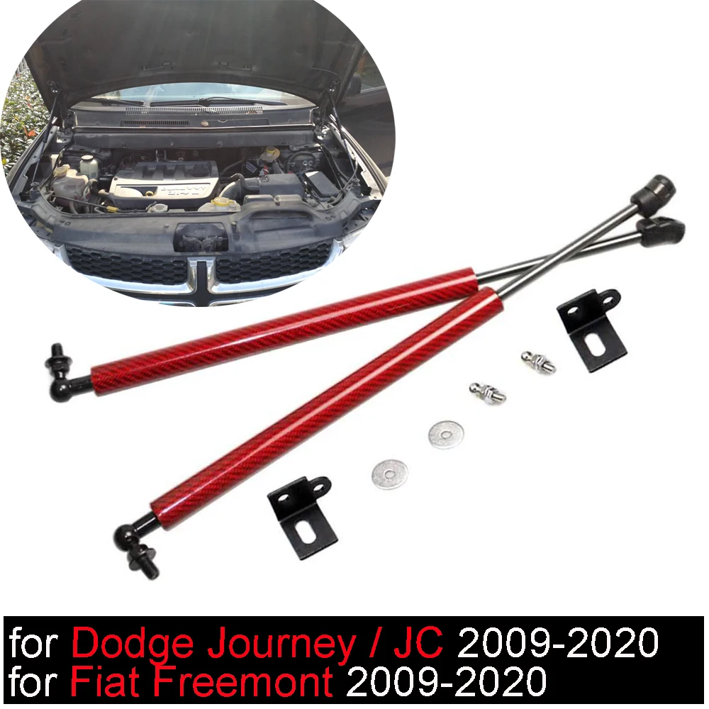 For Dodge Journey JC For Fiat Freemont 2009-2020 Front Hood Bonnet Modify carbon fiber Gas Struts Shock Damper Lift Supports