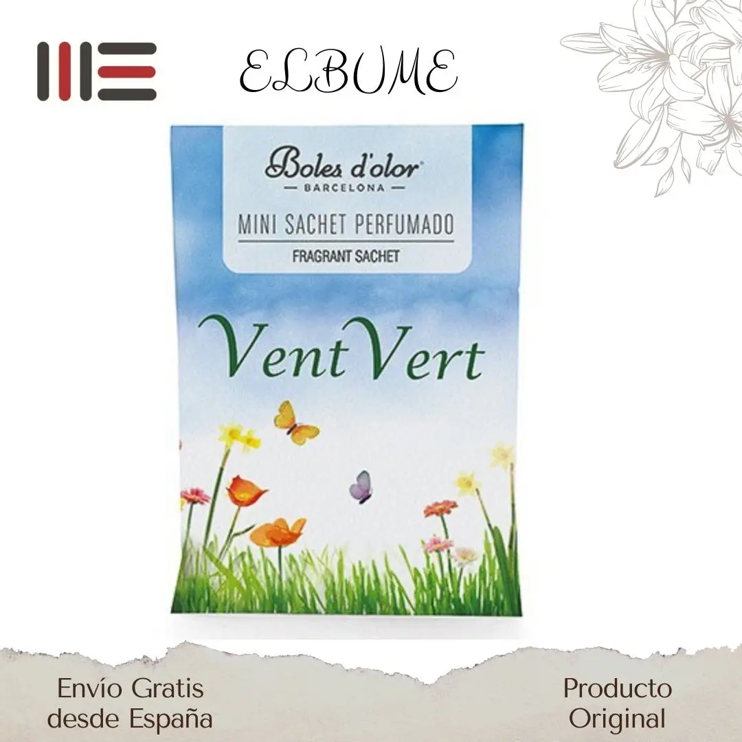 Boles D 'olor perfume air freshener VENT VERT fills your cupboards, car, drawers, clothes boxes, shoe racks of nice scented aromas. The small environment that does not take up space lasts 6 months active.