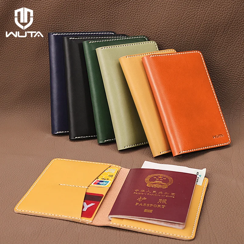 WUTA Diy Semi-finished Leather Kit Passport Holder Cover Wallet  Leather Card Case Travel Document Organizer