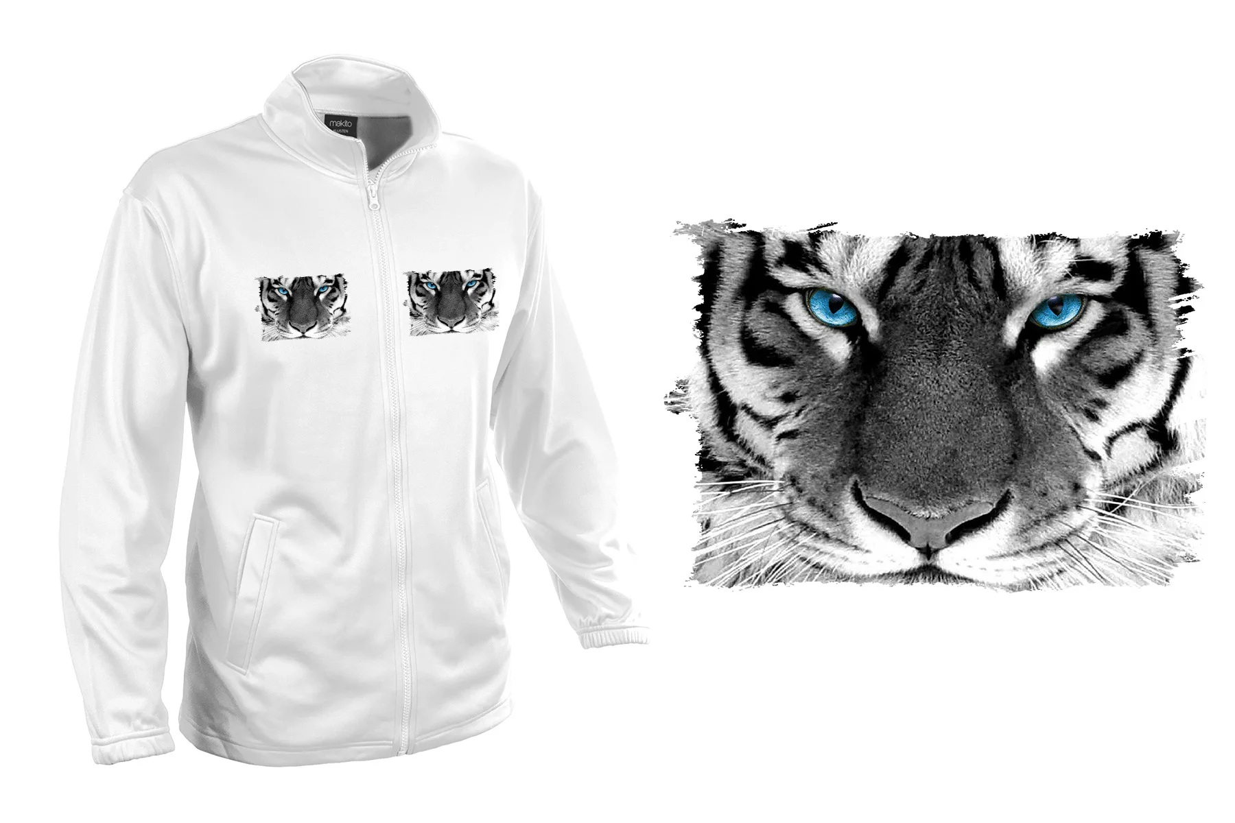 Jacket TECNICA 2 DRAWINGS PORTRAIT WHITE TIGER jacket