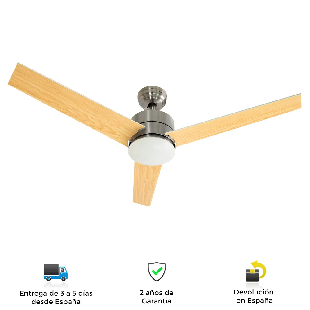 Sogo ceiling fan, wood, nickel, powerful, silent, led lamp, knob, timer, fans, ceiling fan, fan