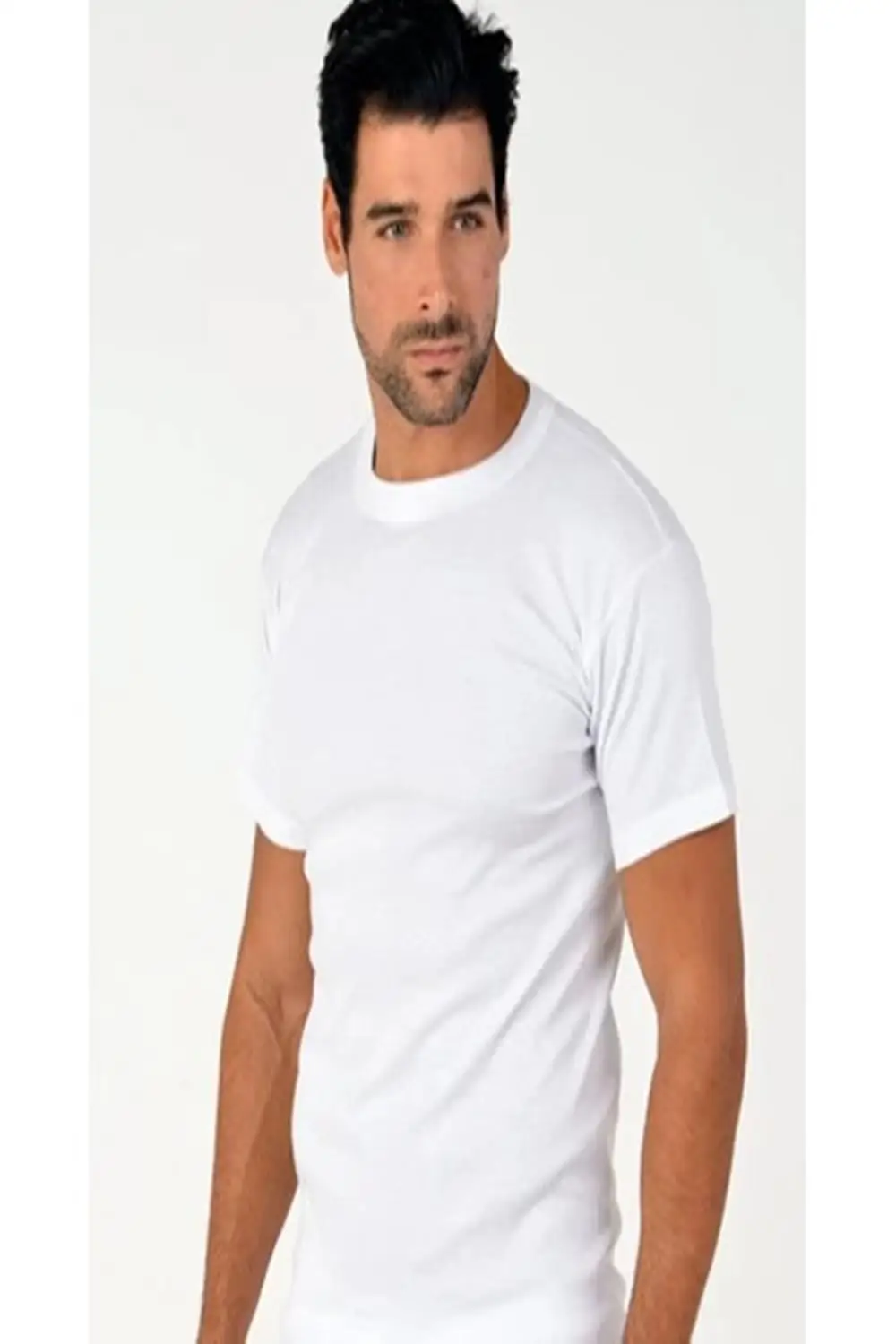 100% algodão 4 pçs masculina manga curta gola zero camiseta para homem natural macio e durável tecido textura absorve suor