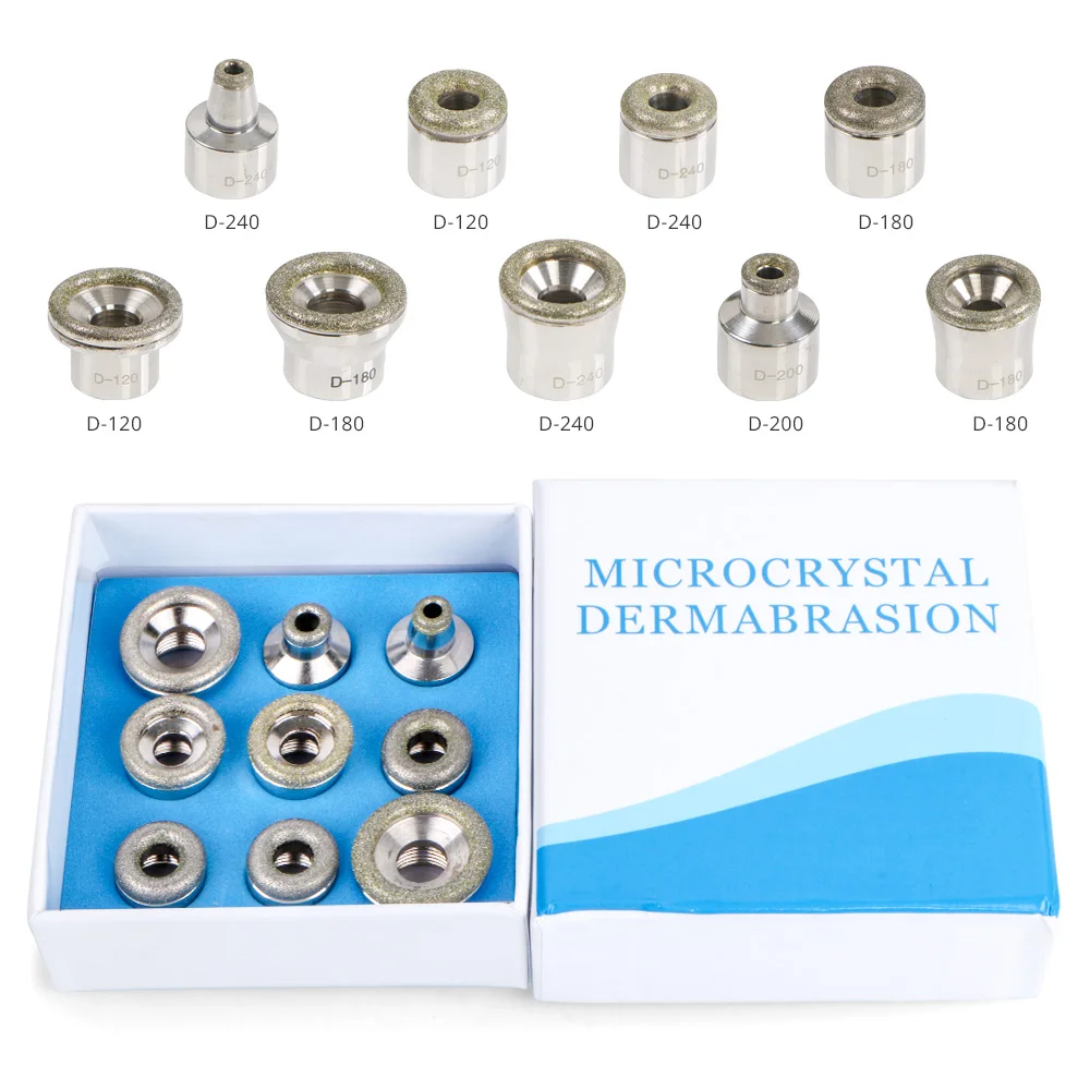 Nouveau dispositif de microdermabra ion diamant, pièce de rechange pour soin de la peau, 9 embouts