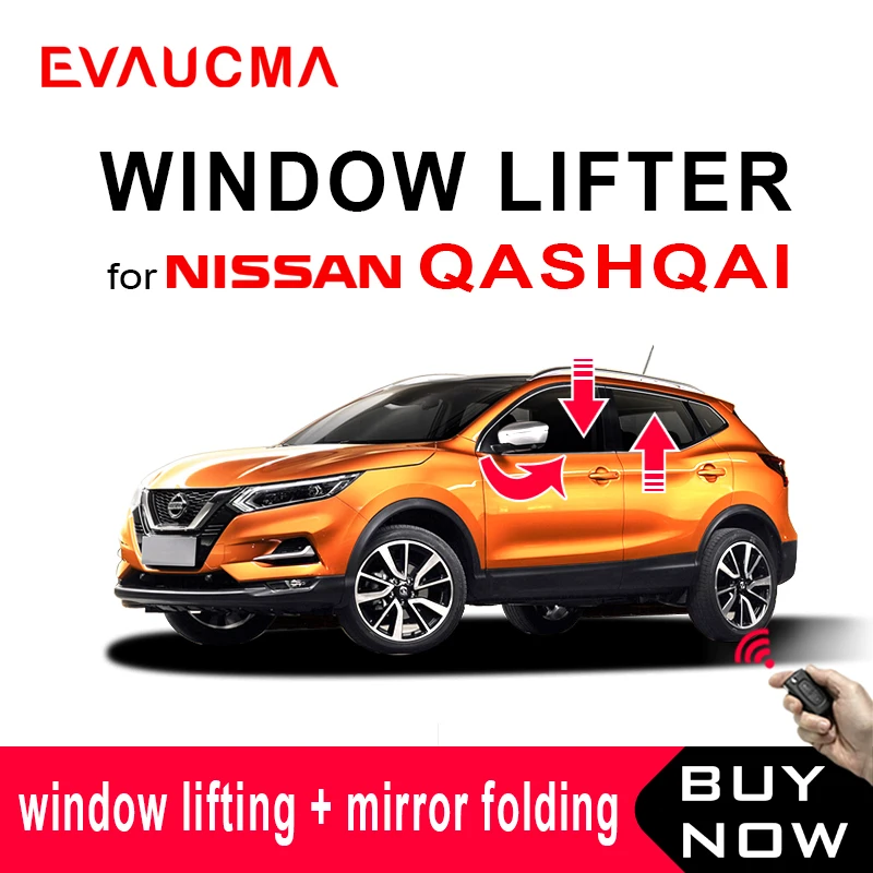 

Удаленный автомобильный стеклоподъемник для Nissan Qashqai J11 2013-2021, складной комплект бокового зеркала, автомобильные системы сигнализации, аксессуары