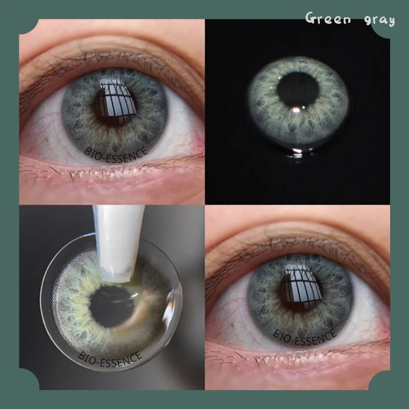 Bio-essence 1 Pair Colored Contact Lenses for Eyes Russian Girl Blue Lenses Monet Green Eye Lenses Natural Lenses Fashion Lenses