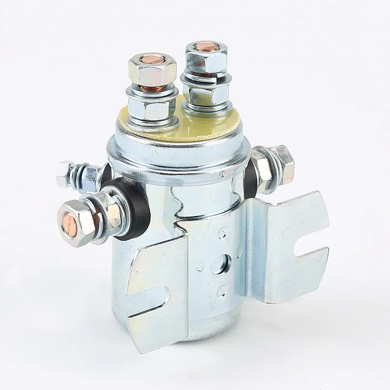Solid ต่อเนื่อง Duty สวิทช์รีเลย์ Solenoid 200A Winch 12V 24V Heavy Duty 6 Terminal