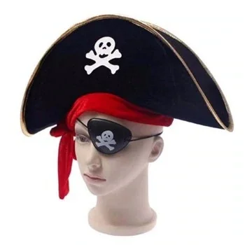 Captain Jack Children 'S Pirate Hat And Eye Headband Set 442126813