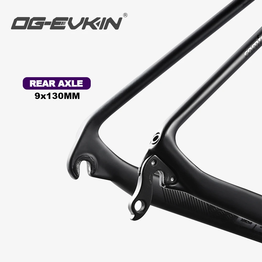 OG-EVKIN CF025-V Carbon Road Frame Bike Rim Brake BB86 Tapered Headtube 28.6mm 700C 25C Thru Alxe 9*130 Bicycle Frameset  Forks