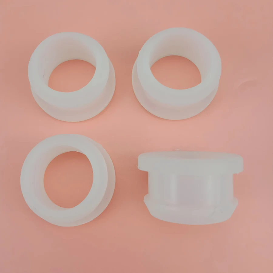 10pcs Silicone Rubber Snap-on Grommet 4.5mm - 14mm Hole Plugs Electric Wire Cable Protect Bushing Black White Grey Transparent