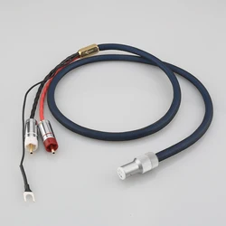 Audiocrast OFC Silber Überzogene Audio Phono Tonarm Kabel Spaten stecker Mit abschirmung RCA 5 pin DIN XLR U mit Boden draht