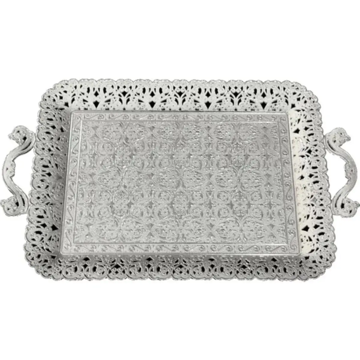 Authentic Coffee Tray Filigree  Stylish Design Ottoman Engagement Ceremony Presentation Silver Gold Handmade Tea Tray