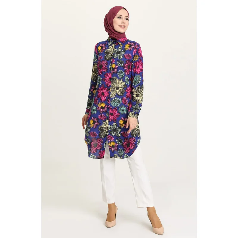 Muslim Women Shirt Collar Tunic Long Sleeved Sleeves Buttoned Casual 4 Seasons Turkey Indoor Fashion