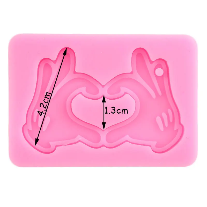 Finger Love ASL OK Silicone Mold Praying Hands Keychain Molds Hamsa Hand DIY Casting Mould Fist Epoxy Resin Craft Pendant Moulds