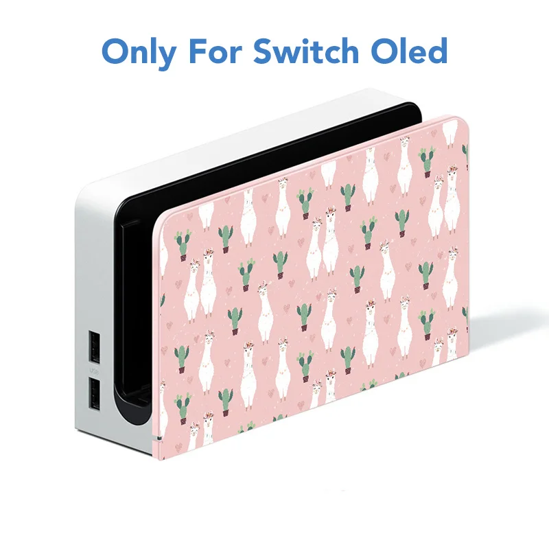 Custodia Dock personalizzata personalizzata per Nintendo Switch Oled Anime Decal Cover rosa bianco viola nero colori Base crea il tuo
