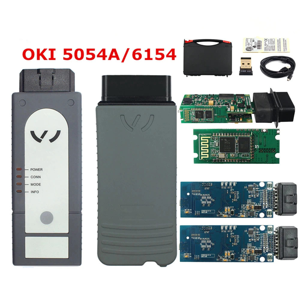 New 5054A Original OKI Full Chip Bluetooth AMB2300 5054A V5.1.6 with Keygen 6154 WIFI UDS For V Group Diagnostic Tool 6154a