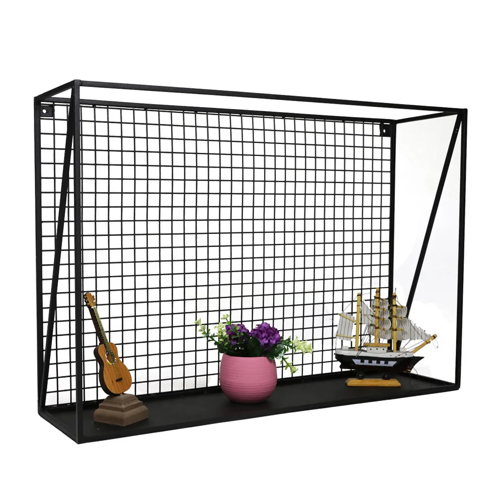 Rak Dinding Besi Model Kotak Persegi Nordic WD-13