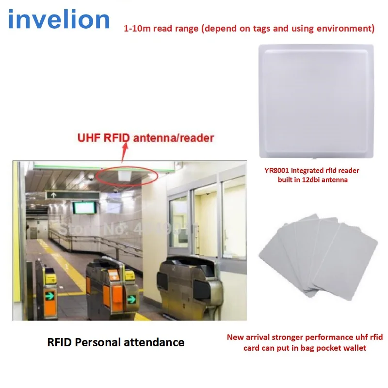 

long distance rfid tag reader parking lot 450*450mm read 1-10meters RS232 Wiegand 12dbi linear polarization antenna built in