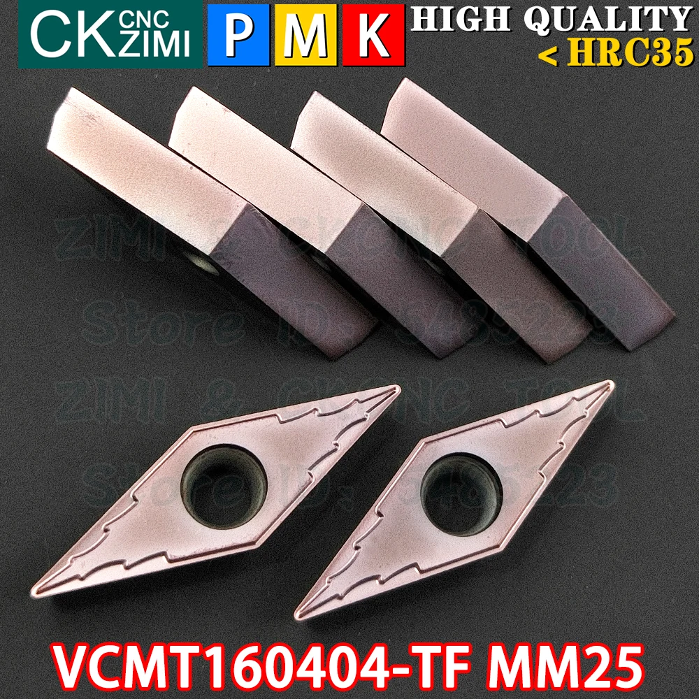 

10PCS VCMT160404-TF MM25 VCMT 160404 TF MM25 Carbide Inserts External Turning Inserts CNC Mechanical Metal lathe Cutting Tools