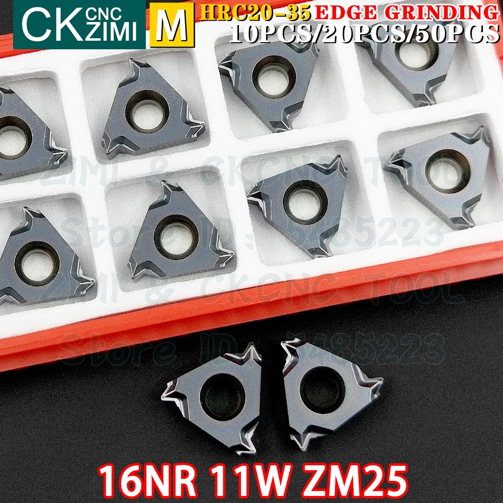 16NR 11W ZM25 16IR Твердосплавные вставки  Резьбовые токарные вставки с внутренней внешней резьбой Инструменты для токарных станков с ЧПУ по металлу для держателя инструмента SNL SNR SER SEL