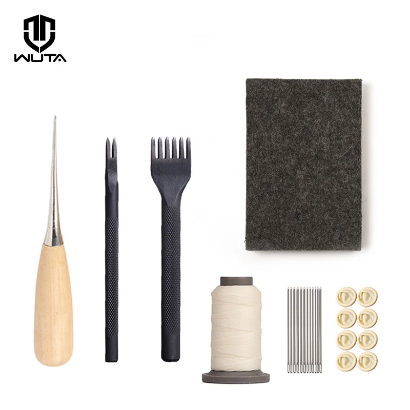 WUTA Professional Leather Craft Tools Kit Hand Sewing Stitching Punch Work Basic Set for DIY Beginner 25/27/29/35pcs Available