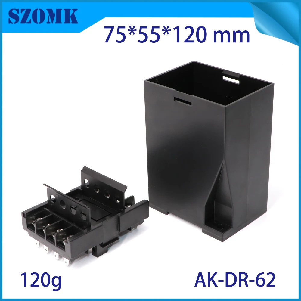 10Piece 75 * 55 * 120mm Szomk Electric Plastic Din Rail Enclosure Plastic Box For Din Rail Enclosures For Electronics Projects