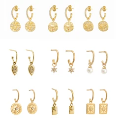 Crmya Gold Silber gefüllt baumeln Ohrringe für Frauen große cz Zirkon Tropfen Ohrring Weihnachten Piercing Ohr Perlen Schmuck Großhandel