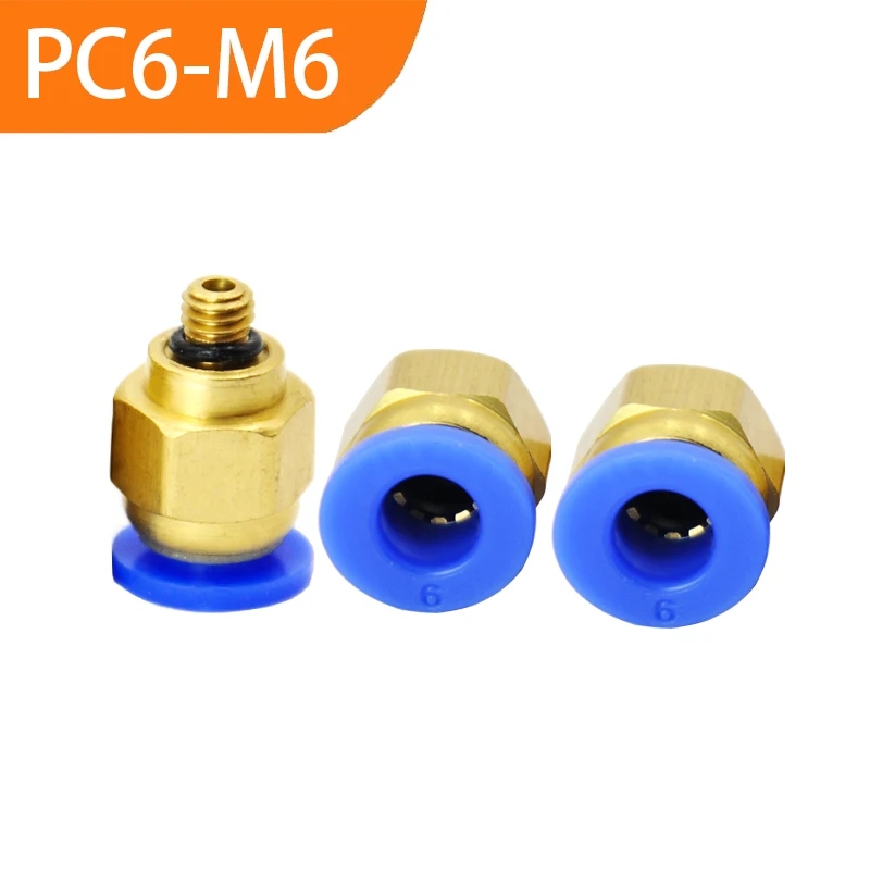 

500PCS PC6-M6 Pneumatic Fitting Quick Air Hose Connector Brass Coupling One-Touch Fittings