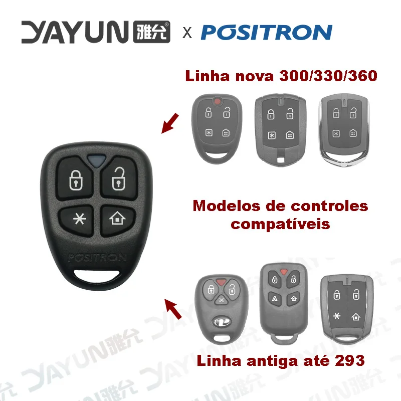 YAYUN Telecomando PX-46 Allarme PST 4 Pulsanti Nuova e Vecchia Linea 293 300 330 360 Per Il Brasile Positron Flex