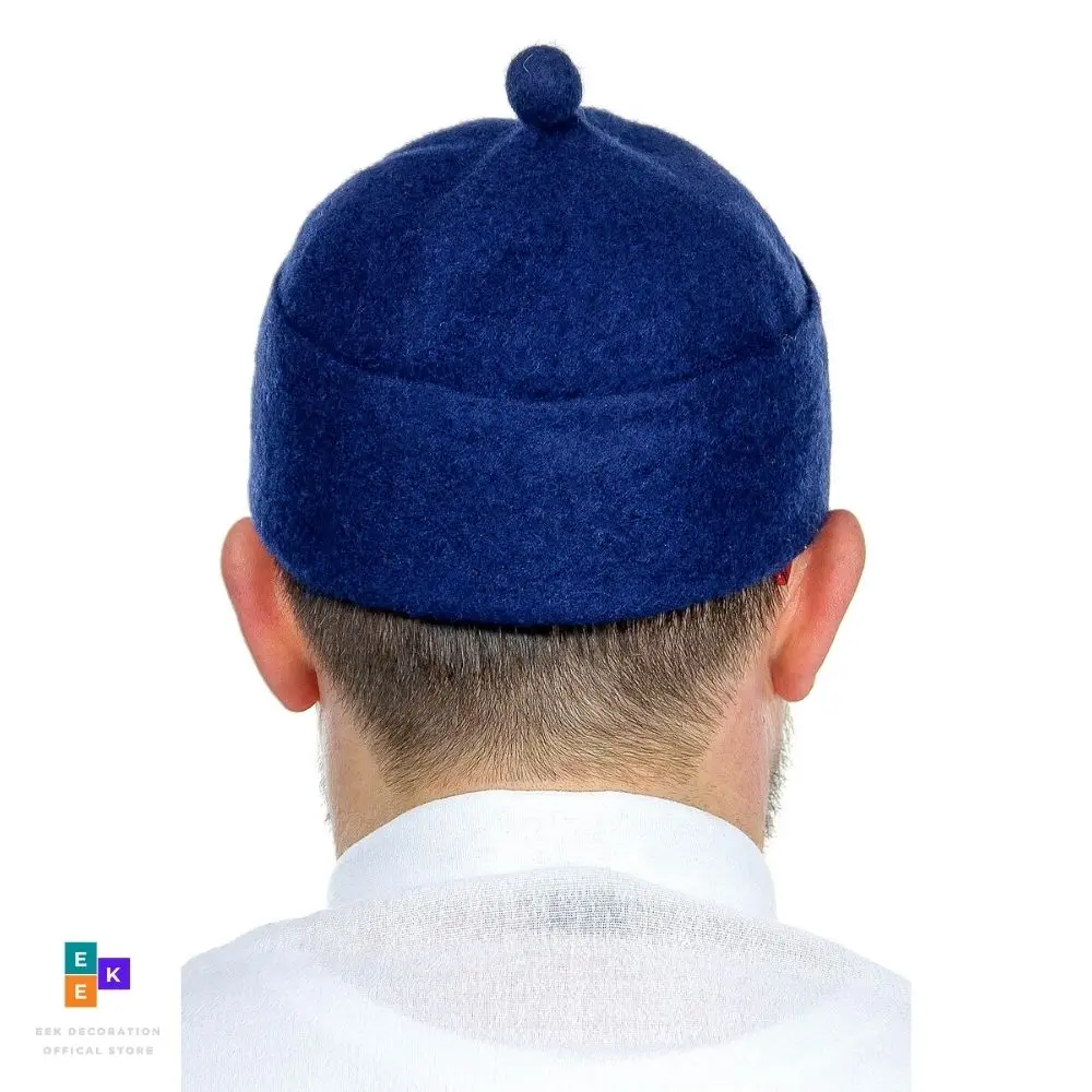 Beanie Gorro Turkish Muslim Islamic Kufi Taqiya Takke Peci Skull Cap Prayer Nапаха Hat Different and Colours Zigag POMPOM